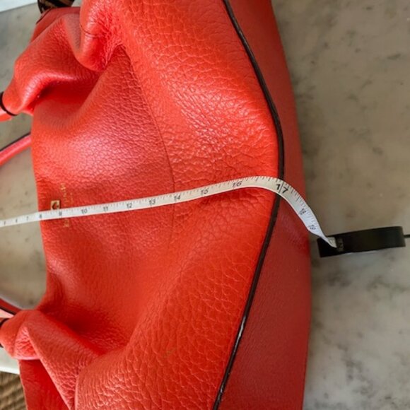KATE SPADE Orange Leather Stevie Southport Avenue Flame Satchel - Picture 15 of 17